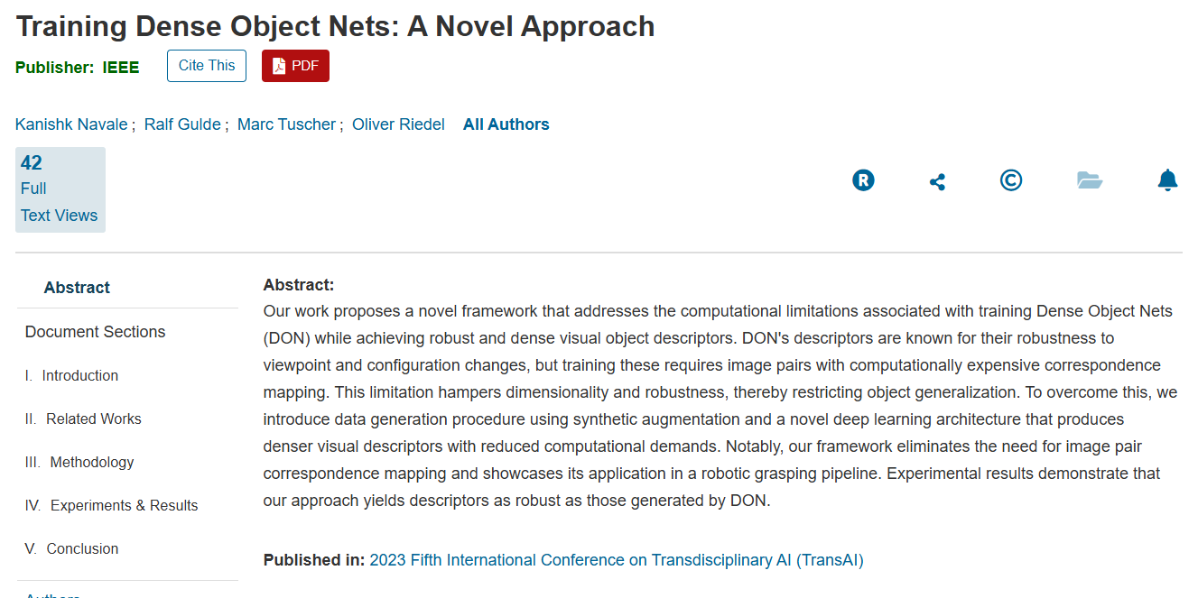 Training Dense Object Nets: A Novel Approach